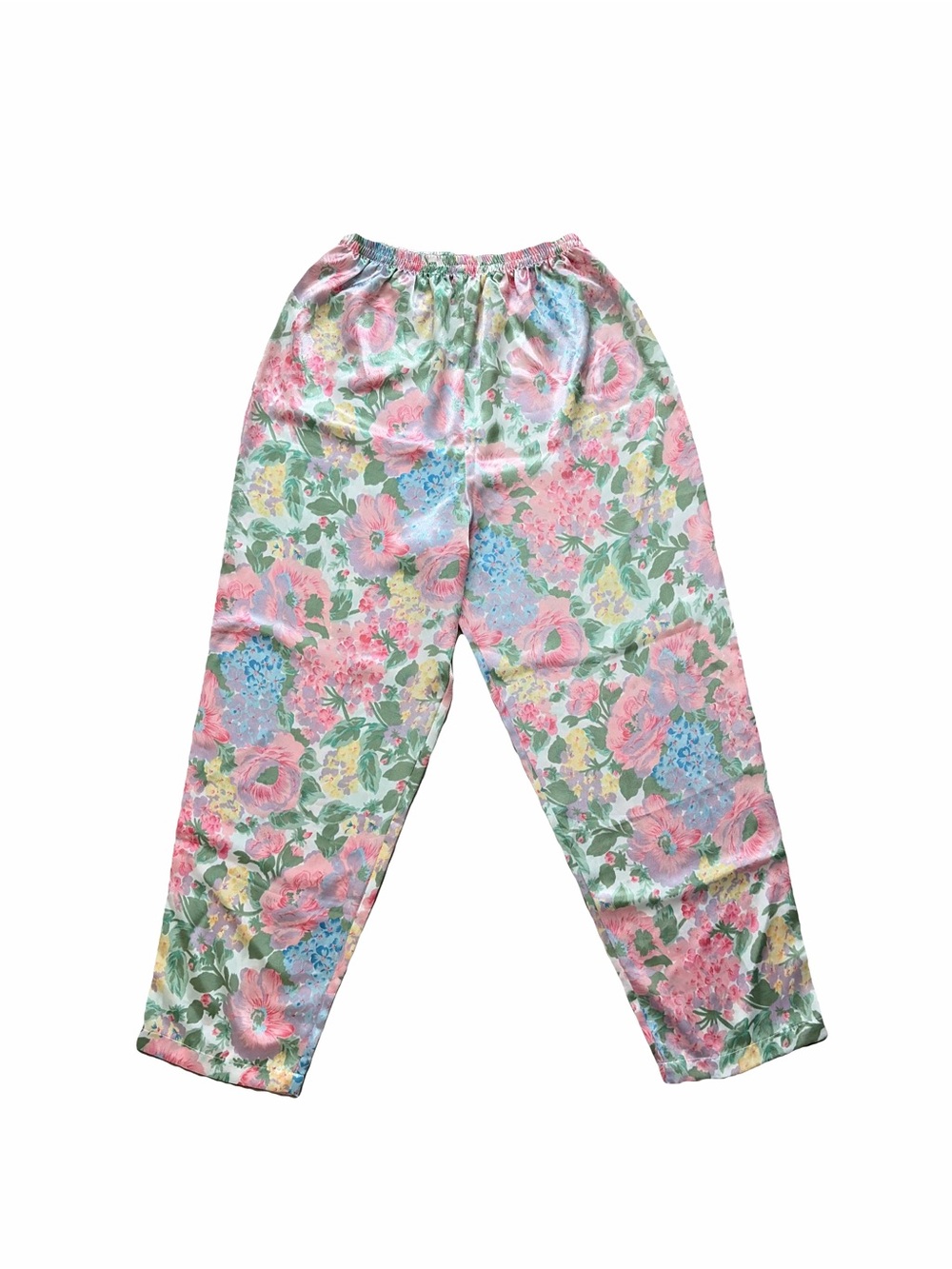 Vintage Victoria's Secret Gold Label satin floral pajama pants